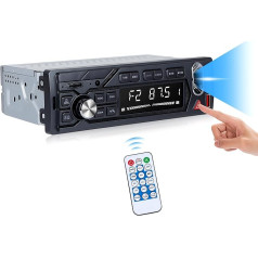 Auometo Auto radio Bluetooth brīvroku komplekts 1 DIN auto radio Bluetooth ar dubulto Bluetooth USB AUX/TF/FM MP3 atskaņotājs 1