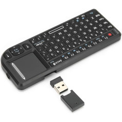 Mini tastatūra ar USB uztvērēju, bezvadu peldošs neitrāls skārienpaliktnis K808, iebūvēts fona apgaismojums, iebūvēta uzlādējama litija baterija, Plug and Play