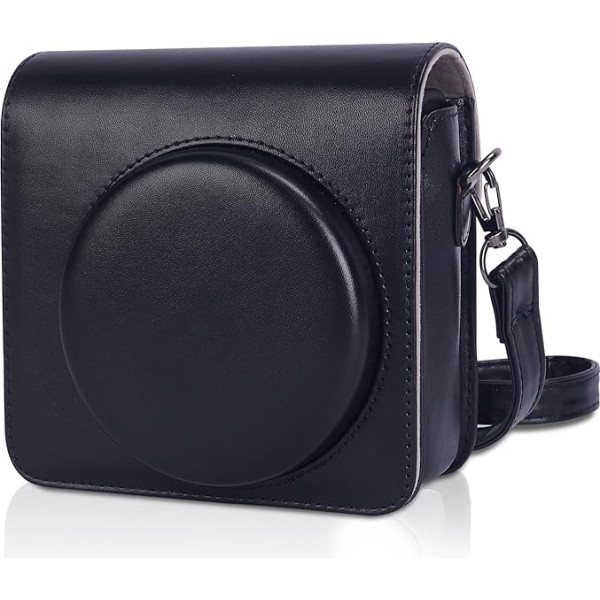 Leebotree SQ40 Instant Camera Case saderīgs ar Instax Square SQ40 Instant Camera, somiņa kamerai ar mīkstu PU ādas materiālu un plecu siksnu, melna, CAMERA BAG