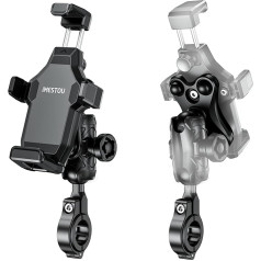 iMESTOU Anti-Vibration Motorcycle Mobile Phone Holder, 2.5 cm Ball Handlebar Mobile Phone Holder, Perfect for High Speed Cycling, 360° Rotation, Universal for 4.7 - 7.2 Inch Mobile Phones