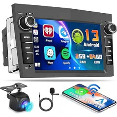 2+64G Android 13 Auto radio ar navigācijas sistēmu Opel Corsa Astra Antara Vectra ar bezvadu Apple Carplay Android auto radio Bluetooth HiFi WiFi SWC Android auto FM RDS radio atpakaļgaitas kamera