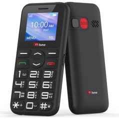 TTfone TT190 Big Button Basic Senior entsperrtes Notfallhandy - ērts un vienkāršs tālrunis (ar dokeru)