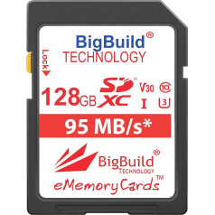 BigBuild Technology 128GB UHS-I U3 95MB/s Memory Card for Canon EOS 1200D, 1300D, 2000D, 200D, 4000D, 5DS, 5DS R, 77D, 800D, 80D, 9000D, 5D Mark IV, 6D Mark II, M100, M3, M5, M50, M6, R Camera