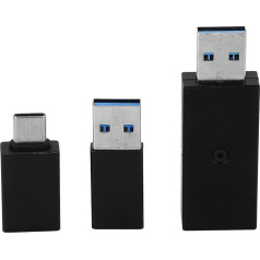 Eujgoov DC5V USB 3.0 2.0 strāvas trokšņu filtrs Alumīnija sakausējuma C tipa audio trokšņu izolators datoram, viedtālrunim, NAS, straumēšanas multivides vai automašīnas audio sistēmai