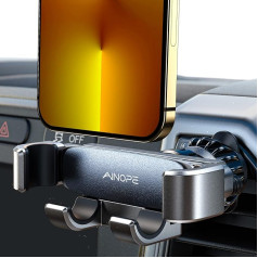 Ainope Car Phone Holder, Upgraded Gravity Car Mount Air Vent Mount Suitable for iPhone SE 9 11 Pro Max Xs Max Xr X 8 7 Plus, Samsung Galaxy Note10 S20 S10 S9 LG etc.