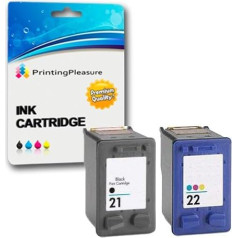 Drukāšanas prieks 2 drukas patronas HP Deskjet 3940 F2120 F2180 F2280 F350 F370 F380 F4180 D1460 D2320 D2360 D2460 Officejet 4315 PSC 1410 | saderīgs ar HP 21XL (C9351AE) un HP 22XL (C9352AE)