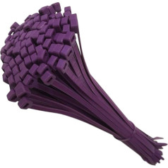 100 Pack Purple Cable Ties Wire Zipper Cord Strong Nylon Plastic Durable 300mm