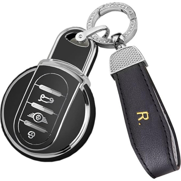 ontto Auto atslēgu futrālis Fits Mini Key Case Silikona aizsargvāciņš Mini Cooper One F54 F55 F56 F56 F57 F60 Clubman Works Cabrio Countryman Aizsargvāciņš Tālvadības pults Aksesuāri 3 pogas Black