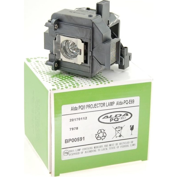 Alda PQ -Premium rezerves projektora lampas EPSON EH-TW7200, EH-TW8000, EH-TW8100, EH-TW8200, EH-TW8200W, EH-TW8200W, EH-TW9000, EH-TW9000W, EH-TW9100, EH-TW9100W projektoram; korpuss