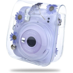 Rieibi Futrālis Fuji Mini 12, futrālis Fujifilm Mini 12 / Mini11 / Mini 9 / Mini 40 Instant Camera caurspīdīgs ciets PVC fotokameras futrālis aizsargvāciņš