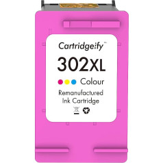 Cartridgeify 302 XL krāsainu printeru kasetnes, kas ir saderīgas ar HP 302 302 302XL kasetnēm, kas paredzētas Deskjet 1110 2130 3630 3630 3636, OfficeJet 3830 3831 3833 4658 5230, Envy 4525 4520 4524