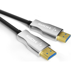 LYW 4K HDMI optiskais optiskais kabelis 15 m, optiskais HDMI kabelis 4K 60Hz 18Gbps HDR10 YUV4:4:4 3D ARC CEC HDCP 2.2