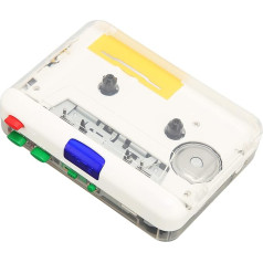 USB Cassette to MP3 Converter, Portable Walkman Stereo Cassette to MP3 Converter, Rechargeable, with 3.5 mm Socket and Coloured Buttons for Laptops, Speakers, CD Burner