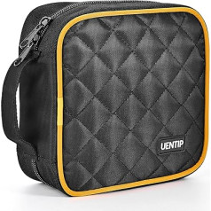 UENTIP Nylon CD DVD Case for Car CD Case CD Storage Disc Bag with Portable Zipper for Car Home Travel, black, art