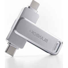 BLANBOK+ MFi sertificētāka USB zibatmiņas karte 128GB, USB C zibatmiņas diskdzinis, spraudkontakts telefonam/Pad/Android Handy/Laptop/PC