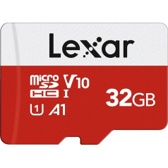 Lexar E sērijas 32GB Micro SD karte MicroSDHC UHS-I zibatmiņas karte ar adapteri 100MB/s C10 U3 A1 V30 Full HD 4K UHD ātrgaitas TF karte