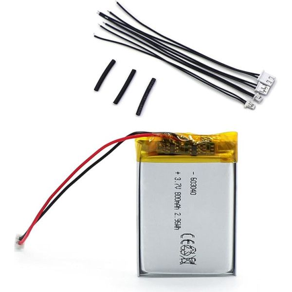 SHAWOROCE 800 mAh 3,7 V akumulators 603040 Baterijas DIY elektronikai 3,7-5 V Bluetooth austiņas GPS Wi-Fi PDA LED lampa MP3 MP4 DV uzlādējams Li-ion Lipo akumulators Baterijas ar JST kontaktdakšu