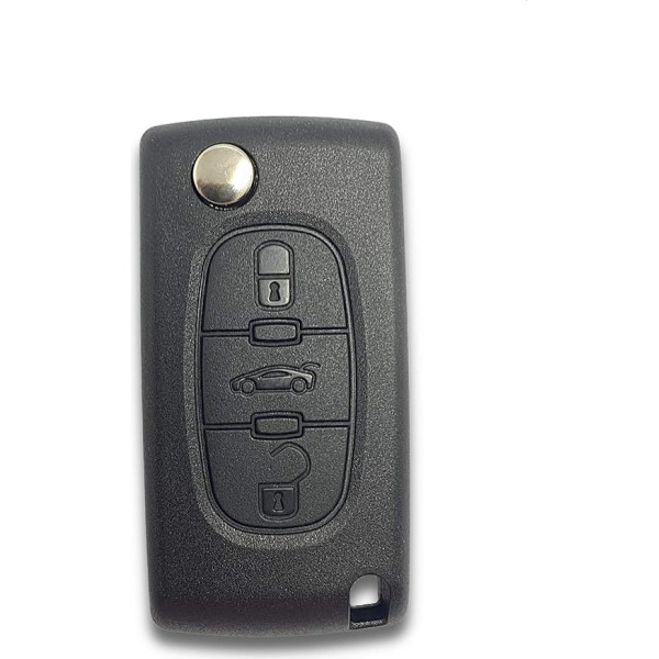 Shoppy Lab Remote Key Shell 3 pogas Rezerves daļa, kas ir saderīga automašīnām Citroen C2 C3 C3 C5 C6 C8 Xsara Picasso CE0536 Atslēga komplektā ar korpusu un asmeni