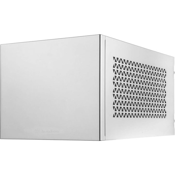 Silverstone SST-SG15S Sugo Mini-ITX kompaktā kuba korpuss, modulāra konstrukcija ar 4 noņemamām skrūvēm (augšējā, kreisā, labā, apakšējā), sudraba krāsā