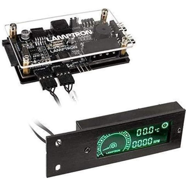 Lamptron saderīgs TC20 PCI RGB ventilatoru un LED kontrolieris - melns