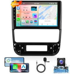 Podofo Auto radio Peugeot 406 1999-2004 ar bezvadu Carplay Android Car, 9 collu IPS skārienekrāns, 8 kodolu 2+64G, Android auto radio, Bluetooth/WiFi/Mirror Link/GPS + atpakaļgaitas kamera