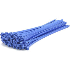 Cableties.co.uk Daudzfunkcionālas kabeļu saites 430mmx9.0mm Premium neilona kabeļu saites zilas 100 Pack iekštelpu āra kabeļu vadībai Dārzkopība Birojs un DIY