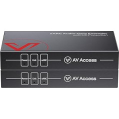 AV Access eARC & ARC Audio Extender über Cat 5e/6/6/6a/7 Ethernet Kabel bis zu 100m/330ft, Audio Extender mit 2-Way IR, RS232 & CEC, Ideal für Heimkino