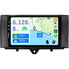 YUNTX [6GB + 128GB] Android 12 auto radio priekš Benz Smart Fortwo (2011-2015)-[Integrēts CarPlay/Android Auto/DSP/GPS]-9 collu IPS Touch Screen CAM+MIC-DAB/Mirror Link/Bluetooth 5.0/AHD/360 kamera