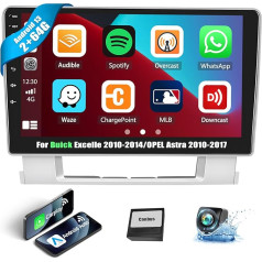 Apple Carplay Autoradio für Buick Excelle 2010-2014/OPEL Astra 2010-2017 mit Android Auto, 9 Zoll Touchscreen Carplay Autoradio mit GPS WiFi FM/RDS Bluetooth Mirror Link+AHD Rückfahrkamera & Mic