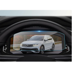 BIBIBO Ekrāna aizsargplēve V*W Tiguan 2 / Passat B8 GTE Variant Alltrack 2019-2023 10,25 collu rūdīta stikla aizsargplēve, 9H rūdīta stikla plēve, Tiguan 2 instrumentu paneļa ekrāna aizsargplēve