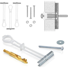 CondoMounts MSK9010 Steel Stud TV Mounting Kit | TV Mount Metal Stud | Holds 200lbs on Steel Studs | Includes 4 Elephant Anchors (1/4) & Washer Set with 1 Pilot Head Titanium Drill