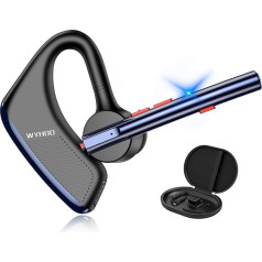 WYHOOO Bluetooth austiņas Wireless mit Mikrofon(Dual) V5.2 Bluetooth Wireless Headset Telefon Bluetooth-Headset CVC8.0 Noise Cancelling für iPhone Samsung Huawei Huawei Android Fahrer/Business/Blue