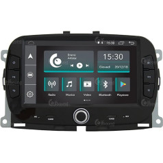 Costum Fit Automobiļu radio Fiat 500 2018 Android GPS Bluetooth Bluetooth WiFi Dab USB Full HD skārienjūtīgais ekrāns 7 collu Easyconnect