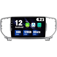 SXAUTO Android 12-6G + 128G IPS auto radio piemērots KIA Sportage4 KX5 (2016-2018) - Iebūvēts Carplay/Android Car/DSP - LED kamera + MIC - DAB stūres vadības stūres vadība Fast Boot 360-CAM - 2 DIN 9 collas