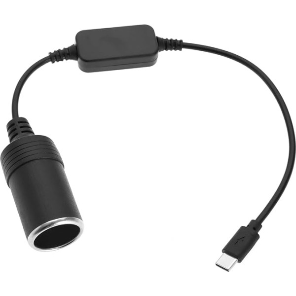 SG Store USB-C auf Auto Zigarettenanzünder Steckerkabel 5V USB-C Stecker auf 12V Zigarettenanzünder Buchse Netzteil Konverter für Auto DVR GPS Dashcam Ladegerät