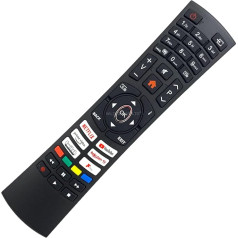 121AV - Original RC4591P TV Fernbedienung kompatibel für Bush LED QLED Smart TV DLED32FHDSC ELED24HDSA DLED43UHDHDRSC DLED50UHDHDRSB DLED65UHDHDHDRSB DLED55UHDHDHDRSB DLED55UHDHDRSB