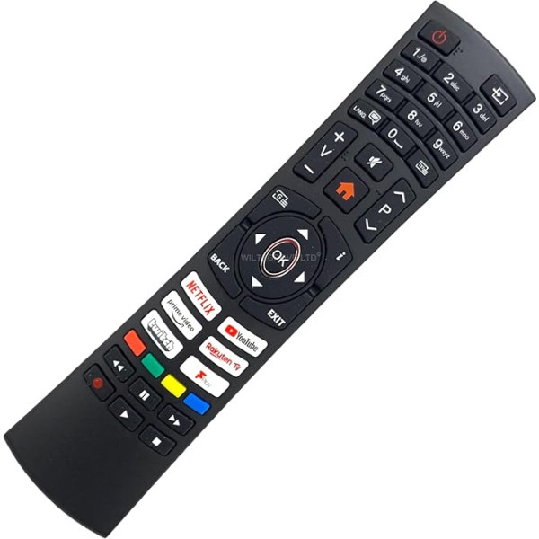 121AV - Original RC4591P TV Fernbedienung kompatibel für Bush LED QLED Smart TV DLED32FHDSC ELED24HDSA DLED43UHDHDRSC DLED50UHDHDRSB DLED65UHDHDHDRSB DLED55UHDHDHDRSB DLED55UHDHDRSB