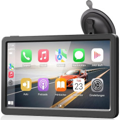 Bezvadu CarPlay & Android Auto, TOUTBIEN Tragbares Autoradio 9 Zoll IPS Touchscreen Display, Unterstützt Bluetooth-Freisprecheinrichtung/Sprachsteuerung/FM/AUX/Mirror-Link für Auto/LKW/Motorhome