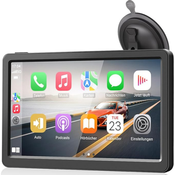 Bezvadu CarPlay & Android Auto, TOUTBIEN Tragbares Autoradio 9 Zoll IPS Touchscreen Display, Unterstützt Bluetooth-Freisprecheinrichtung/Sprachsteuerung/FM/AUX/Mirror-Link für Auto/LKW/Motorhome