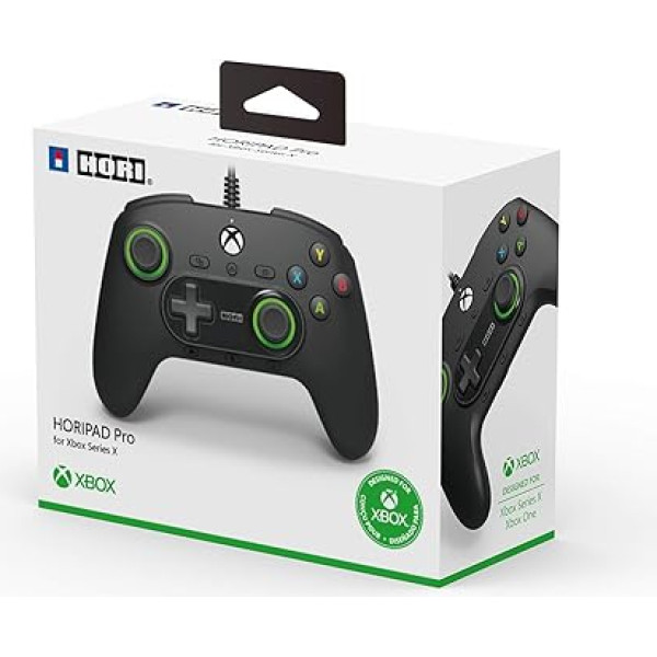 HORI Horipad Pro Controller для Xbox Series X|S, Xbox One, PC - Официально лицензированный контроллер Microsoft