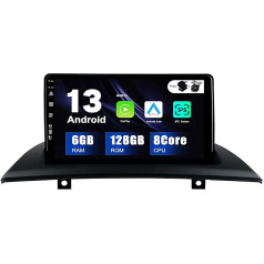 SXAUTO - 6G + 128G - Android 12 IPS auto radio BMW X3 E83 (2004-2012) - Iebūvēts Carplay/Android Car/DSP - LED kamera + MIC - DAB stūres vadības pults vadība Fast Boot 360-CAM WiFi - 2 DIN 9 collas