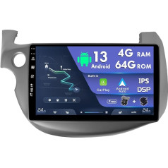 MISONDA Android Autoradio für Honda Fit/Jazz 2007-2013 Integrierter DSP + Unterstützung Carplay DAB + WLAN BT GPS AUX MirrorLink WiFi RDS - 4G + 64G