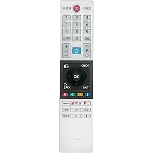 ALLIMITY CT-8533 CT8533 Remote Control Replaces Toshiba Full HD 4K Ultra Smart TV with Rokuten Neflix Fplay Buttons