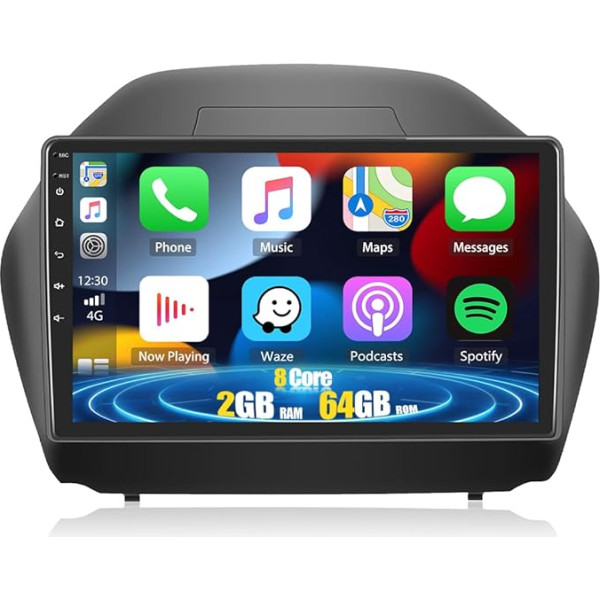 8-core CAMECHO Android 13 auto radio ar satelīta navigāciju Hyundai IX35 2010-2015, 2G + 64G, 10 collu auto radio ar skārienjūtīgu displeju un Carplay Bezvadu Android auto DSP RDS Bluetooth Mirror Link