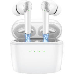 Bluetooth austiņas, bezvadu Bluetooth 5.3 In-Ear austiņas ar 4 ENC mikrofoniem, 42 stundu atskaņošanas laiks, USB-C uzlādes korpuss, bezvadu austiņas ar trokšņu slāpēšanu, IPX7 sporta austiņas,