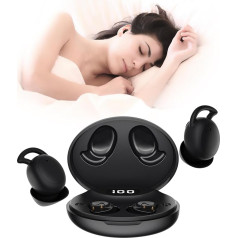 IFECCO miega austiņas Bluetooth 5.3 - Mini In-Ear Soft Sleep Earphones trokšņu bloķēšanas neredzamas miega austiņas Side Sleeper ar LED displeju, bezvadu austiņas miega sportam