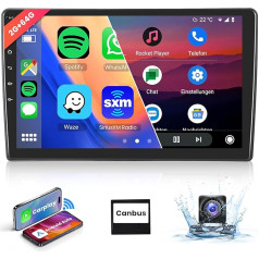 【8 Kern 2+64G】 Hodozzy Carplay Autoradio für Citroen C5 2013-2016 Android Autoradio mit Navi,10 Zoll Touchscreen mit Android Auto/Mirror Link/WiFi/GPS/RDS/FM/Bluetooth/USB/DSP