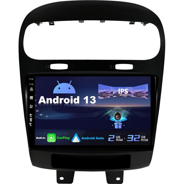 SXAUTO Android 13 Autoradio für FIAT Freemont Dodge Journey Leap (2012-2020) - Eingebaut CarPlay/Android Auto - KOSTENLOS - 2G+32G - Lenkradsteuerung DAB Fast-Boot - 2 Din IPS 9 Zoll