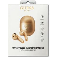 GUESS Bluetooth austiņas GUTWST82TRD TWS + Zelta trīsstūra logotipa dokstacija