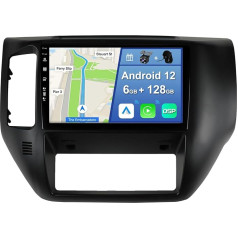 YUNTX [6GB + 128GB] Android 12 auto radio Nissan Patrol V5 V61 (2004-2013) [Integrēts CarPlay/Android Car/DSP/GPS]-9 collu IPS Touch Screen CAM+MIC-DAB/Mirror Link/Bluetooth 5.0/AHD/360 Camera/WiFi